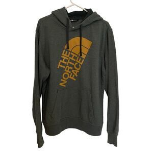 The North Face Men's Green Mustard Yellow Cototn Blend Hoodie Sweatshirt Large